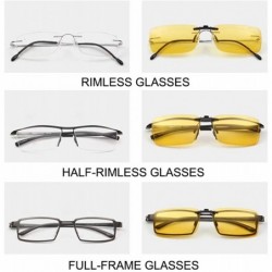 Goggle Polarized Clip-on Sunglasses Over Prescription Glasses Anti-Glare UV400 - Yellow - CG18HMDYOEI $8.17