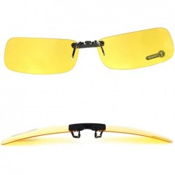 Goggle Polarized Clip-on Sunglasses Over Prescription Glasses Anti-Glare UV400 - Yellow - CG18HMDYOEI $8.17