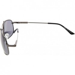 Wayfarer Memory Bifocal Sunglasses Flexible SUNSHINE READERS For Men And Women - Gunmetal-grey-lens - CF18N6KDIYS $14.69