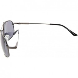 Wayfarer Memory Bifocal Sunglasses Flexible SUNSHINE READERS For Men And Women - Gunmetal-grey-lens - CF18N6KDIYS $14.69