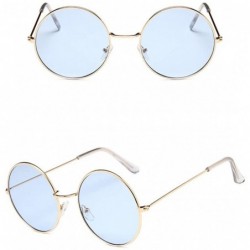 Sport Fashion Unisex Colorful Ocean Designer Gradient Rimless Sunglasses - Blue - CX18HAT5RYG $7.12