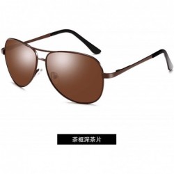 Aviator New Retro Polygon Oversized Polarized Discolored Sunglasses Men Sun Glasses Vintage Metal Frame Eyewear UV400 - CV198...