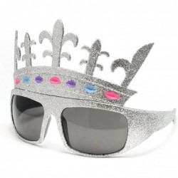 Goggle 12 Pack Kyra Fancy Bling Diamond Chrome Crown Shaped Sunglasses - Silver Glitter - CP119B2C891 $26.18