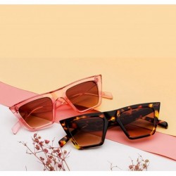 Oversized Vintage Small Sunglasses Retro Cateye Sunglasses for Women Men Square Frame - C718R0L4NZT $16.10