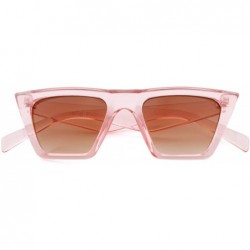 Oversized Vintage Small Sunglasses Retro Cateye Sunglasses for Women Men Square Frame - C718R0L4NZT $16.10