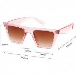 Oversized Vintage Small Sunglasses Retro Cateye Sunglasses for Women Men Square Frame - C718R0L4NZT $16.10