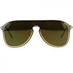Aviator Designer Style Sunglasses Unisex Retro Keyhole Aviators Mirror Lens - Gold (Gold Mirror) - CI18E7ZLL27 $10.49