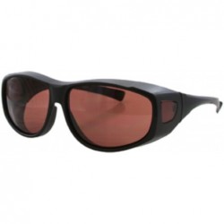 Goggle Unisex Blue Light Blocking Sunglasses HD Copper Driving Lenses - Medium Black - CL12O5FVCQN $26.43