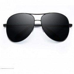 Sport Retro Men Sunglasses Lightweight Polarized Sunglasses UV400 Protection Outdoor Sports Driving - Gun Color Frame - CJ199...