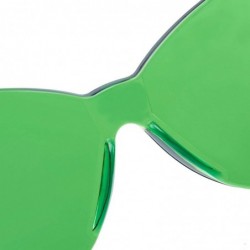 Oval New One Piece Lens oval Sunglasses 2019 New Women Candy Color Party sungalsses UV400 - Green - C618MG7X5KD $15.94