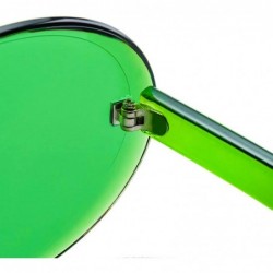 Oval New One Piece Lens oval Sunglasses 2019 New Women Candy Color Party sungalsses UV400 - Green - C618MG7X5KD $15.94