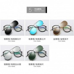 Round punk Men Myopia sunglasses Clip Polarized Myopia Driving Glasses Clip On Dual Purpose Driving mirror goggles - CC18M8IH...