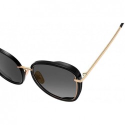 Cat Eye Classic Cat Eye Sunglasses for Women Oversized Metal Frame Mirrored - 15-black - CD18QZH35CK $10.28