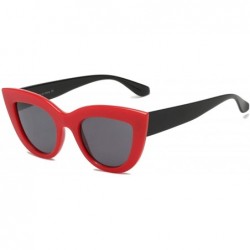 Cat Eye Women Retro Vintage Round Cat Eye Fashion Sunglasses - Red - C418WU6I20O $38.62