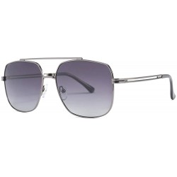 Round Men's polarized TAC1.1 sunglasses new business casual sunglasses - Grey C4 - CA19059CURC $17.01