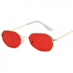 Square Small Pink Hexagon Sunglasses Women Luxury Er Eyewear Shades Ladies Alloy Mirror Sun Glasses Female UV400 - CO199CGQG4...