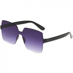 Square Unisex Fashion No Frame Square Sunglasses Sexy Retro Driviing Sunglasses Women Trendy Glassess - F - CH196IY4C5Z $18.27