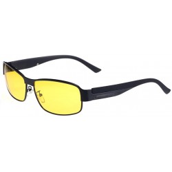 Goggle HD Polarized Night Vision Sunglasses For Men - Black - C318CGGAZEE $42.52