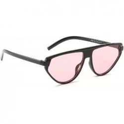 Sport Classic Retro Designer Style Big Cat Eye Sunglasses for Women PC AC UV 400 Protection Sunglasses - Black Pink - C918SAR...