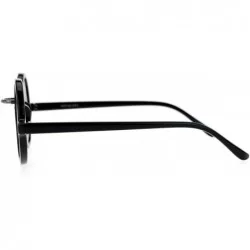 Round Small Snug Flat Color Mirror Plastic Round Circle Retro Sunglasses - Shiny Black Purple - CK12O9ZORNL $13.75