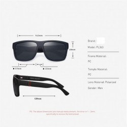 Goggle Retro Polarized Sunglasses Men Driving Shades Vintage Square Sun Glasses Eyeglasses - C04 Blue - CW194OUS5SQ $20.75