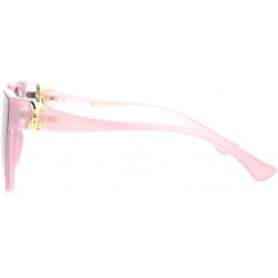 Rectangular Womens Gradient Lens Jewel Ribbon Hinge Butterfly Horn Sunglasses - Black Silver Clear Stone - CA18OQWRGR5 $10.47