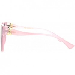Rectangular Womens Gradient Lens Jewel Ribbon Hinge Butterfly Horn Sunglasses - Black Silver Clear Stone - CA18OQWRGR5 $10.47