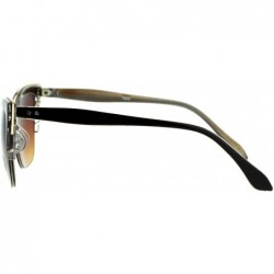 Cat Eye High Point Half Rim Gothic Cat Eye Womens Sunglasses - Brown - CY12I79OSEL $9.72