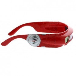 Shield Futuristic Cyclops Wrap Around Sunglasses - Red- Red/Orange Revo - CV1863543O7 $12.31