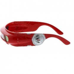 Shield Futuristic Cyclops Wrap Around Sunglasses - Red- Red/Orange Revo - CV1863543O7 $12.31