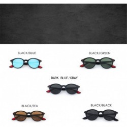 Oval Ultralight Polarized Sunglasses Men Women Oval Frame Legs Round Sun Glasses Driving Goggles Black C1 Black-Blue - C8194O...