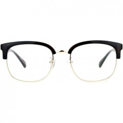 Wayfarer Mens Retro Half Horn Rim Horned Eye Glasses - Brown - CU12EPTI79J $23.06