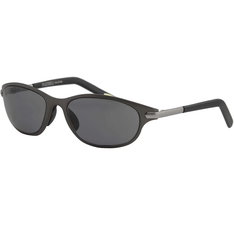 Goggle Unisex Sunglasses Oval Durable Metal Frame Modern Inspired Design - Gunmetal Frame/ Smoke Lens - CR18M56MDW2 $9.67