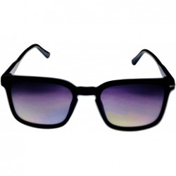 Rectangular Mens Sunglasses Plastic Rectangle Solid Black PE79 2 - CZ18CWSQ05H $23.41