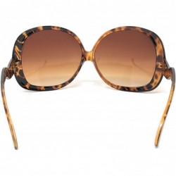 Butterfly Oversized XL Womens Sunglasses - Round Tortoise Brown- Gradient - CB18KKKZOGS $10.69