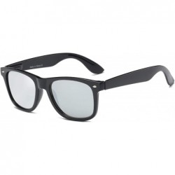 Sport Men Retro Vintage Classic Sports Square UV Protection Mirrored Sunglasses - Grey - C718WQ6ZY6Q $23.51