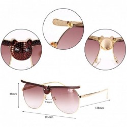 Goggle Bee Pilot Sunglasses Oversize Metal Frame Vintage Retro Men Women Shades - Gold Frame Brown Lens - C6190L4KE30 $7.75
