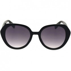 Butterfly Womens Mod Glitter Arm Plastic Retro Fashion Sunglasses - Black Silver Smoke - C818S65A384 $11.67