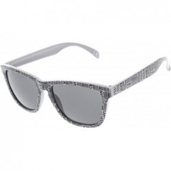 Sport Native Print Geometric Shapes Keyhole Bridge Horn Rimmed Sunglasses - Gray-print - CS11N9M87I5 $11.72