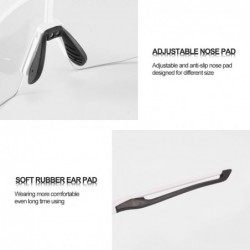 Sport Photochromic Sports Sunglasses for Men Women Cycling UV Protection - Black White - CP1900W4ZAH $24.68