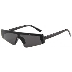 Square Polarized Sunglasses Protection Fashion - Black - CD19648C5QC $17.75