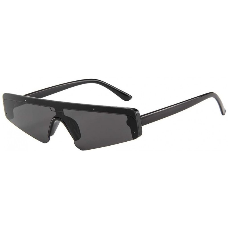 Square Polarized Sunglasses Protection Fashion - Black - CD19648C5QC $7.47