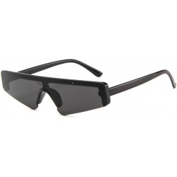 Square Polarized Sunglasses Protection Fashion - Black - CD19648C5QC $7.47