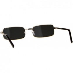 Rectangular Perfect Rectangular Sunglasses Unisex Fashion Metal Frame Mirror Lens UV 400 - Gold (Gold Mirror) - CU18EHNN2TH $...