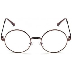Round Unisex Flat Round Glasses Sunglasses - Coffee - CA1958ITXIX $8.25