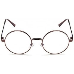 Round Unisex Flat Round Glasses Sunglasses - Coffee - CA1958ITXIX $12.89