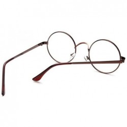 Round Unisex Flat Round Glasses Sunglasses - Coffee - CA1958ITXIX $15.13