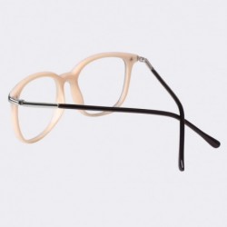 Oversized Fashion Metal Temple Horn Rimmed Clear Lens Glasses - Black Yellow - C811ASE1A6L $8.31