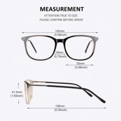 Oversized Fashion Metal Temple Horn Rimmed Clear Lens Glasses - Black Yellow - C811ASE1A6L $8.31