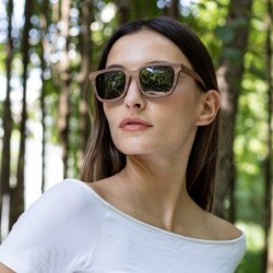 Semi-rimless Sunglasses Polarized Wayfarer Protection - Grey - CP18WK4MITA $30.24